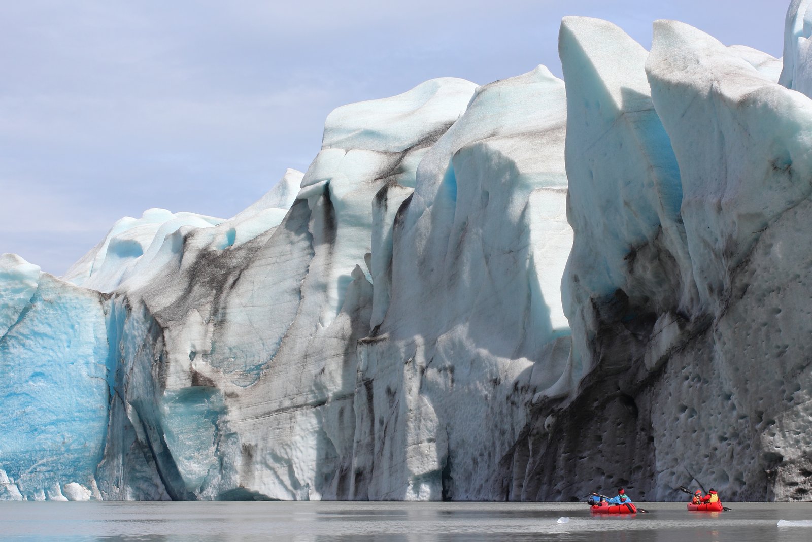 Grewingk Glacier face with blue ice