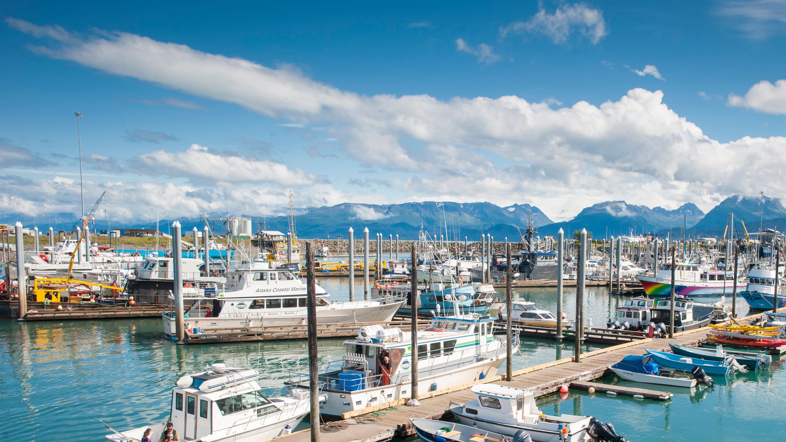 Scenic view of Homer, Alaska and Kachemak Bay