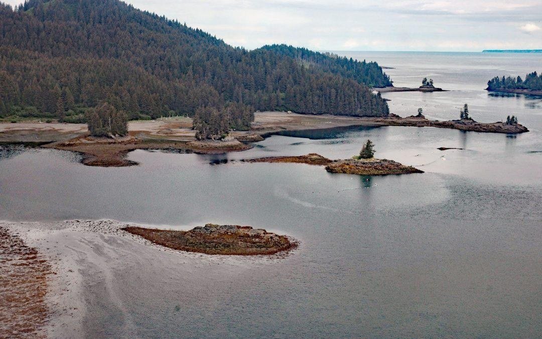 Aerial view of Jakolof Bay